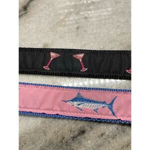 Two Eliza B Leather Man Ltd Belt Belts Martini & Marlin Size Small S 36”